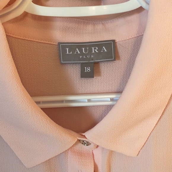 Ladies Laura pink blouse / long bow tie sleeve! - Picture 2 of 4